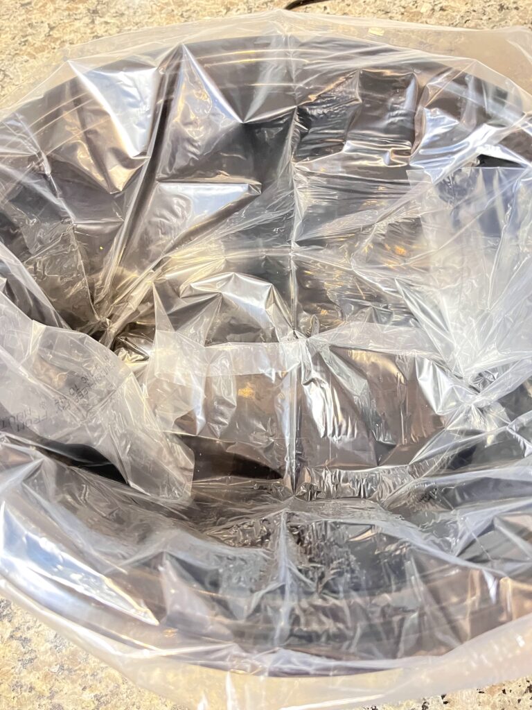 liner in slow cooker for Spaghetti Meat Sauce