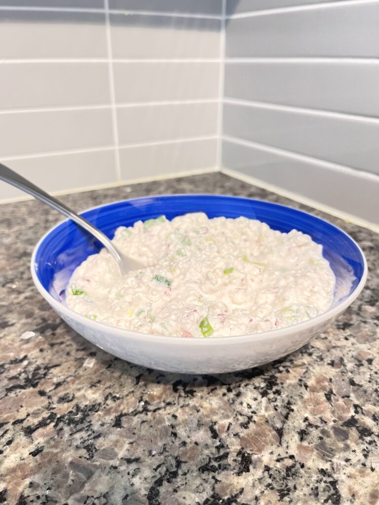 Polish Farmer’s Cheese Spread in the bowl