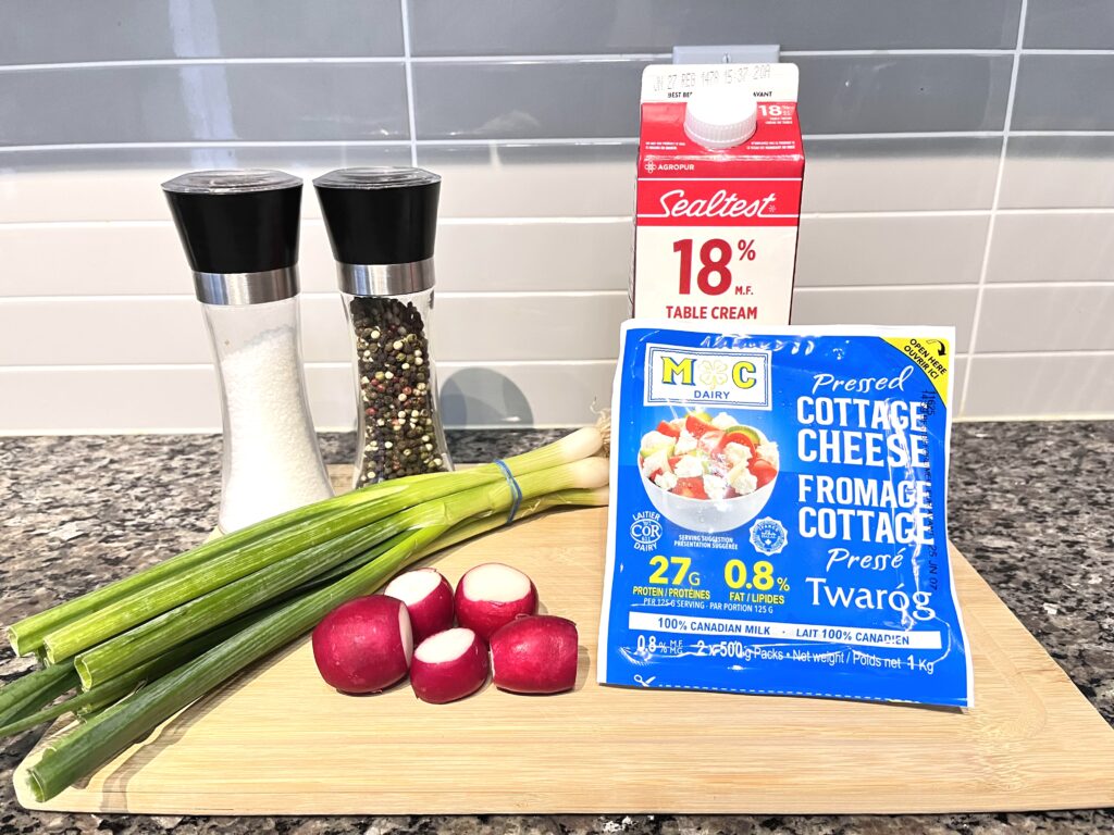 ingredients for Polish Farmer’s Cheese Spread