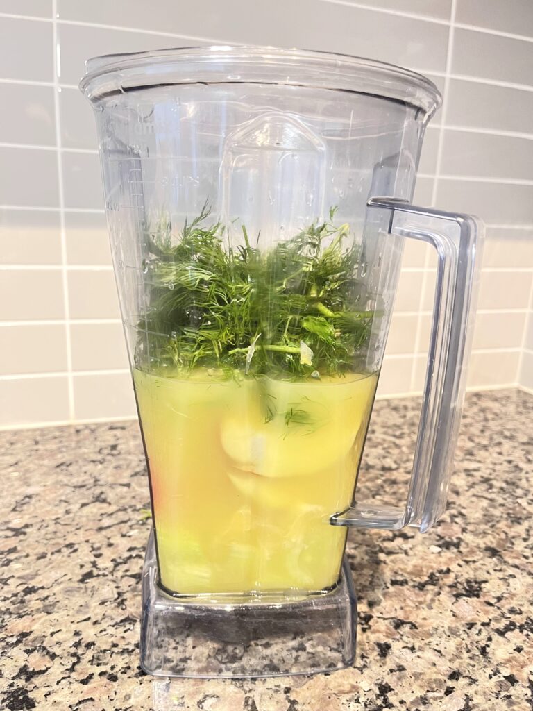 Weight Loss Vegan Smoothie ingredients in a blender