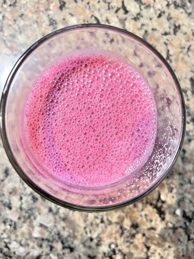 Pomegranate Power Punch Smoothie top view