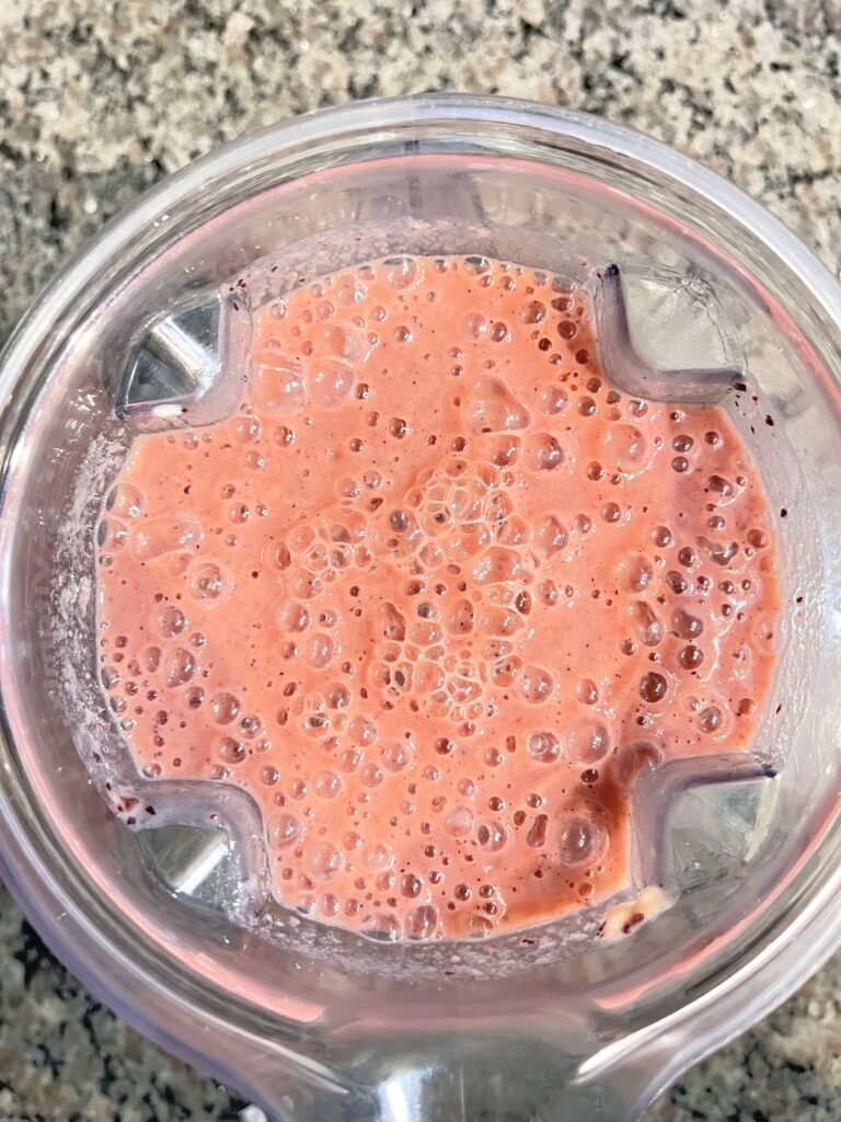 Sunshine Cream Smoothie blended top view