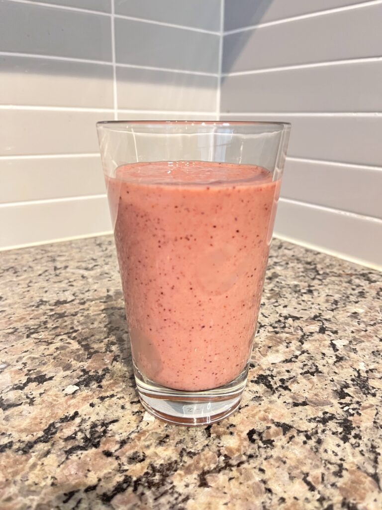 Sunshine Cream Smoothie in the glass